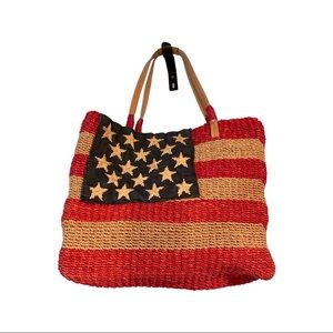 Festive straw hand bag